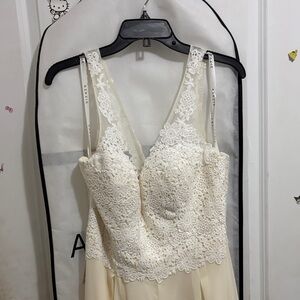 Elegant Lace Ivory romper azazie